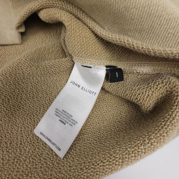 NEW John Elliott Reconstructed Vintage Crew Fleece Sweatshirt Washed Clay Grunge - Picture 9 of 10